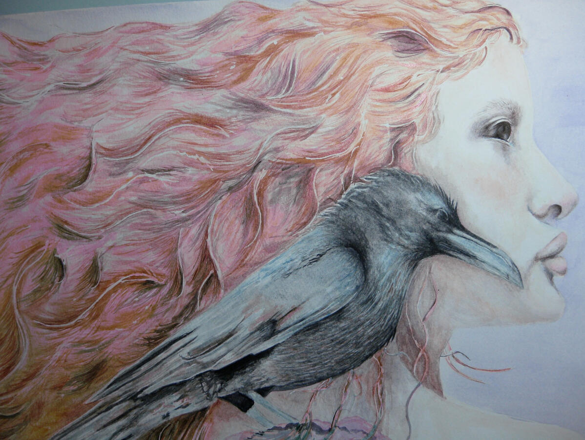 Comforting Baby Raven